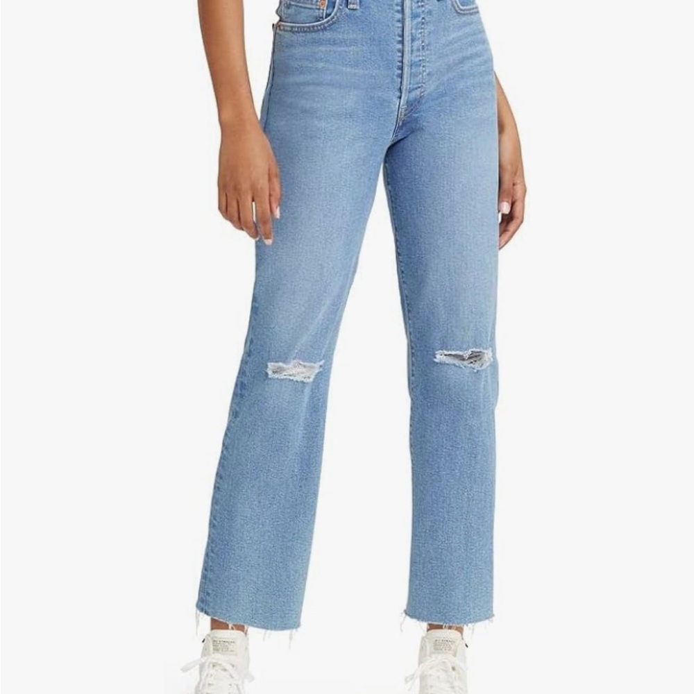 Women's Blue High-Waisted Jeans